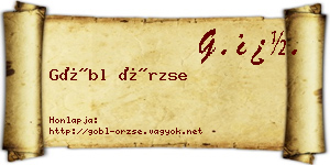 Göbl Örzse névjegykártya